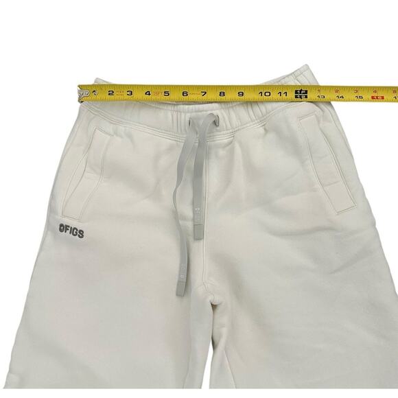 Figs Logo Off Shift Wide Leg Sweatpants Women's Sz XS Off White - Picture 5 of 10
